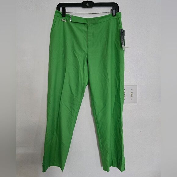 Vintage Lauren Active By Ralph Lauren Mauna Kelly Green Golf Pants Size 8 - Picture 1 of 10